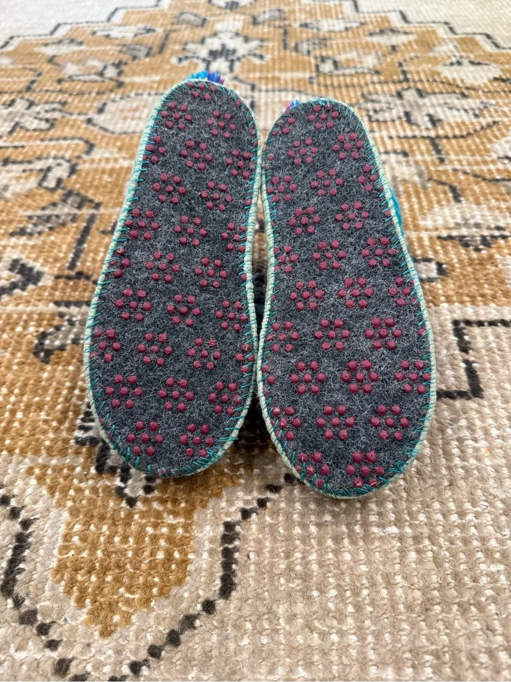 NWOT Haflinger for Garnet Hill Boiled Wool Unicorn Slippers Size 13